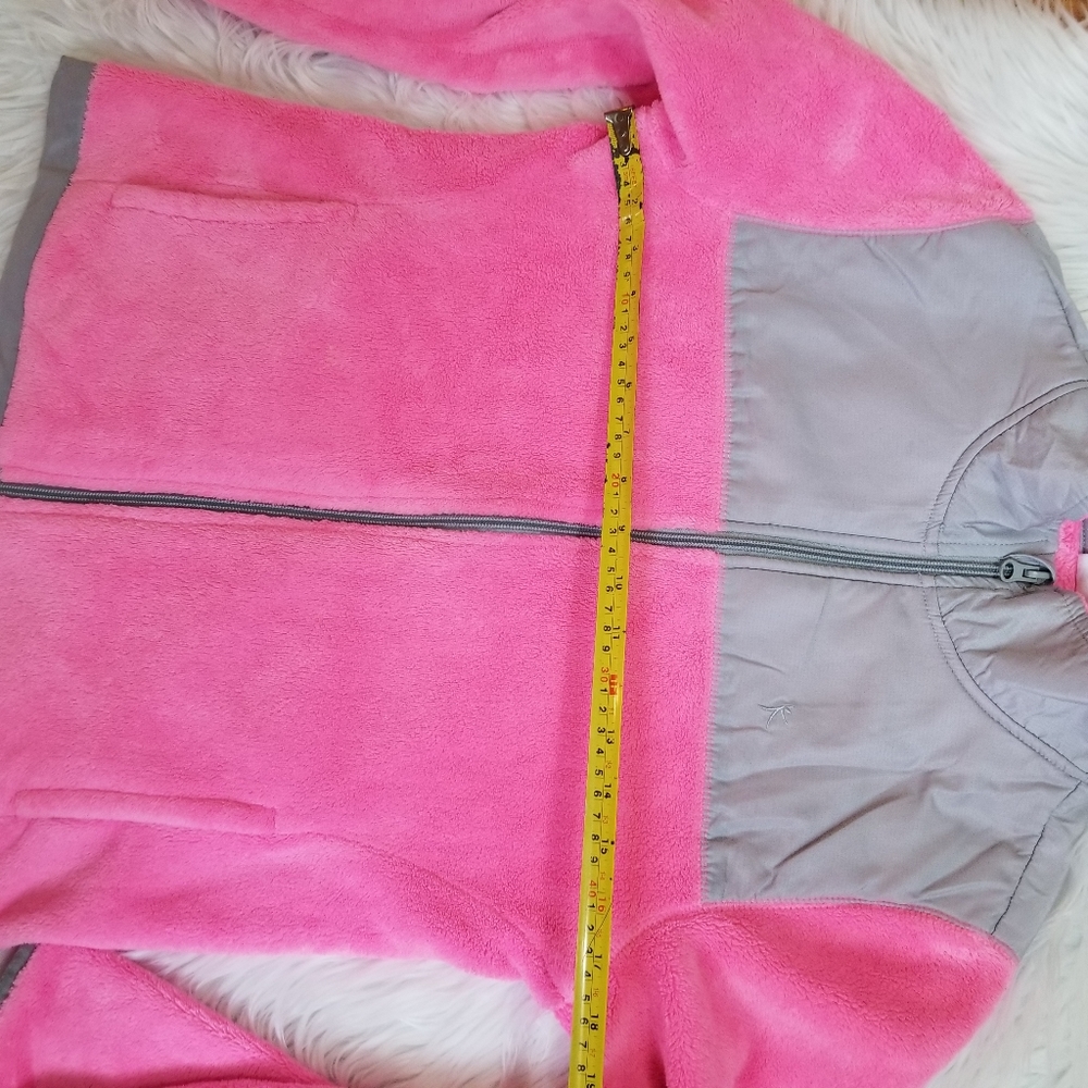 Danskin Fuzzy Sweater With Zipper, Pink and Gray, SIZE M. - Picture 15 of 16